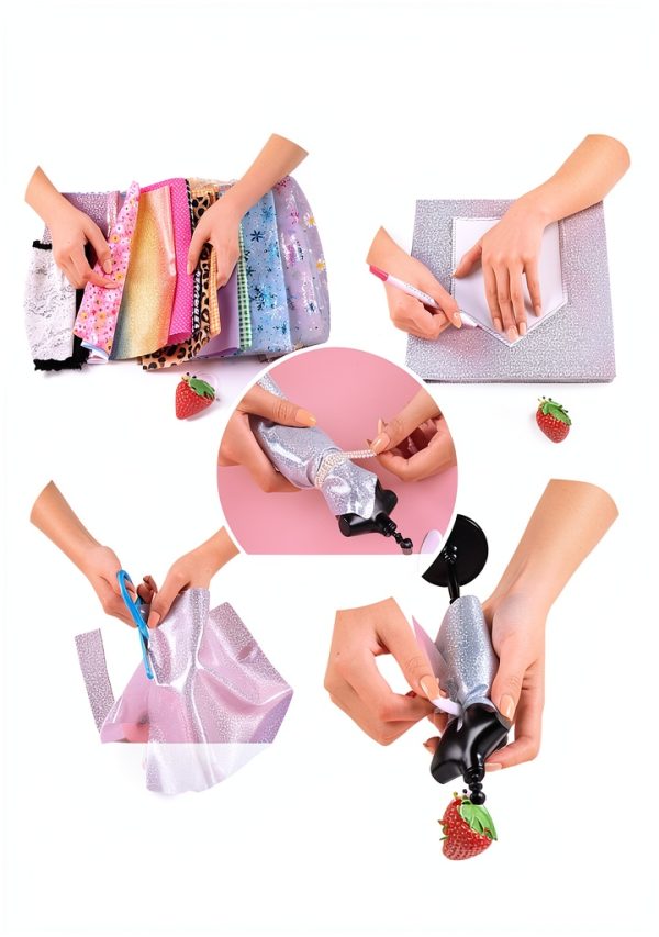YEETIN Fashion Designer Kit for Girls – DIY Sewing & Arts Craft Kit with 5 Mannequins, Doll Clothes Making Set, Learn to Sew, Creative Gift for Girls Ages 6-12-4