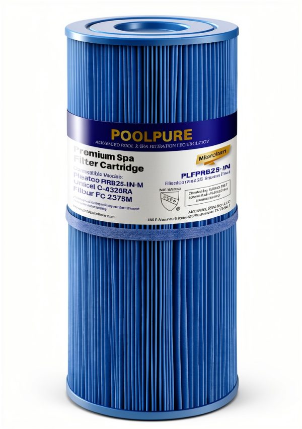 POOLPURE Antimicrobial Spa Filter PRB25-IN-M 5x13 Cartridge-0