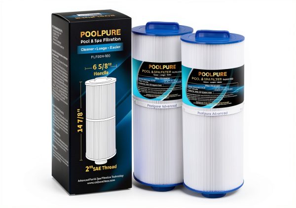 POOLPURE PLF6CH-960 Spa Filter Cartridge 14.9" 6.5" OD Closed Handle-0