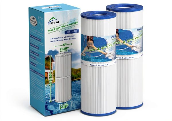 TOREAD TRF-4950 Spa Filter Replaces Unicel C-4950, Pleatco PRB50-IN, Guardian 413-212-02, Filbur FC-2390, 373045, 03FIL1600, 17-2380, Jacuzzi J210/J220/J235/J245/J275, 5X13 Hot Tub Filter, 2Pack-0