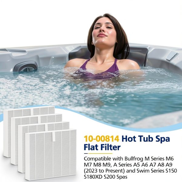 Hot Tub Spa Flat Filters Beckacher for Bullfrog M & A Series 4-Pack-2