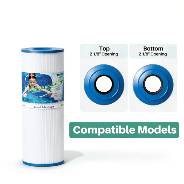 TOREAD TRF-4950 Spa Filter Replaces Unicel C-4950, Pleatco PRB50-IN, Guardian 413-212-02, Filbur FC-2390, 373045, 03FIL1600, 17-2380, Jacuzzi J210/J220/J235/J245/J275, 5X13 Hot Tub Filter, 2Pack-1